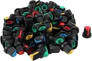 XYWHPGV 6mm Hole Diameter Shaft Potentiometer Control Rotary Knobs Cap 4 Color 104Pcs(ba3e3 b485b f1a2d 7c9c3 50012 372d1