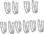 ABOOFAN 5sets Halloween Glow Simulation Chain Pack Doormat for Hallowmas Party Favors 2pcs*5
