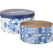 The Licker Store Kate Modern Patterned Cardboard Reversible Cat Scratcher Pad In Box with Catnip in Blue/white at Nordstrom One Size