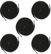 Dimeho Drawstring Cords Replacement 5PCS 51 Inches Waist String Hoodie Hood Cord for Shorts Pants Sweatpants Sweatshirt Jackets Coats Bag (Black)