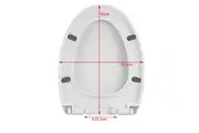 OZNALA Universal Toilet Seat Soft Close Quick Release Top Fixing Hinge V Shape w/ Cover