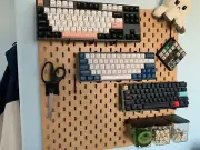 2x IKEA 25mm SKADIS PEGBOARD ACCESSORY LARGE Keyboard Mount Display