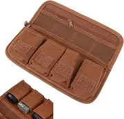 Camera Battery Pouch Case for LP - E10 E17 E6N NP FW50 FZ100 EN EL25 EL15 NP W235, PU Leather Camera Battery Case Waist Bag with Memory Card Holder - 4 Pockets
