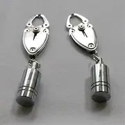 XJPXFQ Bondage steel breast clamps/nipple clamps for women couples, 1 pair of metal heavy nipple clamps sex toys with pendant SM breasts clitoris clamps for women