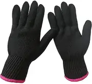 2 Professional Heat Resistant Gloves for Hair Styling Heat Blocking for Curling, Flat Iron and Curling Wand Suitable for Left and Right Hands