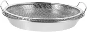 Cabilock Oil Catch Pan Kitchen Draining Basket Fine Mesh Strainer Stainless Steel Draining Basket Frying Filter