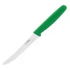 HYGIPLAS GREEN SERRATED TOMATO KNIFE 10CM CF898