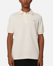 [Fred Perry] Fred Perry Open Waffle Polo Shirt Ecru - Size 2XL 2XL Ecru