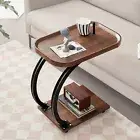 C Shaped Side Table, Small C Shaped End Table for Sofa and Bed, Couch Side Table