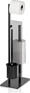 [kela] Toilet Set, Metal, Black, 26x18x71cm