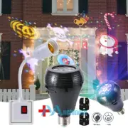 E27 4W LED Christmas Light Projector Laser Light Bulb with Socket Snowflake Lamp