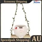 Swing Face Hanging Planters Pot Succulent Pot for String of Pearls Plant(Insect)