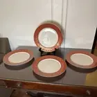 Mikasa Parchment Red L3471 Set Of 4 Dinner Plates 10.75” Brand New!