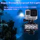 Gopro 潛水防水補光燈相機視頻攝影棚燈適用於 Gopro/Insta360 X3/ONE X 2/R/RS/DJI