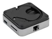 USB-C Travel Dock E, 6 Port, Bus-Powered, USB Type-C Pass Through, one 4...