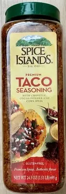 Spice Islands Premium Taco Seasoning With Chipotle Cocoa Corn Meal, 24.5 Ounce