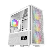 Deepcool Ch560 Digital White Mid-Tower Tempered Glass Case, Dual Status Displ.Wp