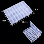 Clear Plastic Organizer Box Case 24 Grids Craft Beads Display Storage Container