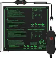 Mojimdo 70W Heating Mat Plants with Thermostat - Quick Heating, Fire Protection, Heat Mat for Germination and Temperature Regulation, Ideal for Seedlings, Pets and Reptiles-50 * 50cm