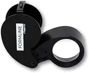 40X LED Illuminated Jewelers Loupe/Trichome Scope by Formline Supply - Magnifier good for Gardening, Jewelry, Antiques, Coins, Rocks, Stamps, Hobbies, Watches,Photos and Science (40X, Black/White)