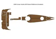 1999 Cruiser Yachts 3870 Swim Platform Foredeck Pad Boat EVA Foam Teak Floor Mat