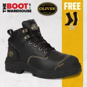 Oliver Black 55340z Safety Steel Toe Zip Comfortable Work Boot 55-340z NEW STYLE