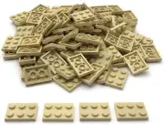 Lego 100 New Tan Plates 2 x 3 Studs Pieces