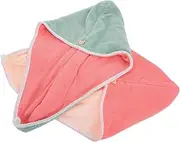 CALLARON 2pcs Hair Drying Cap Quick Drying Hair Towel Wrap Super Absorbent Bath Head Wrap Soft Comfortable Design Versatile Fit for Women