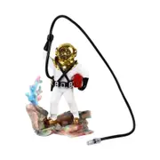 Catzon Diver With Hose Live Action Aerating Aquarium Ornament Fish Tank Decoration-White