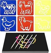 1 Set Scratch Painting Set Paint by Scratch Suit for Scratch Paper Art Kit Pastel Rainbow Scratchboard Paper Wooden