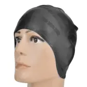 (Black)1Pc Sports Swim Silicone Hat Stretchy Long Hair Ear Protector C MU