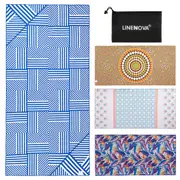 LINENOVA Double-sided Sand Free Beach Towel Microfiber Lightweight Ultra Soft Quick Dry Towels