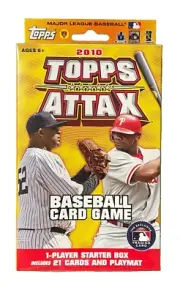 NEW 2010 TOPPS ATTAX BASEBALL CARD GAME STARTER BOX SEALED & BONUS ADDED
