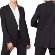 Spanx Perfect Collarless Blazer Sz XL NEW Black 1 Button Jacket Ponte Career