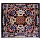 48 Inches Marble Coffee Table Top Inlay Semi Precious Gemstones Table Handmade