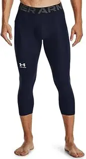 [Under Armour] Men's Standard HeatGear 3/4 Leggings, Midnight Navy (410)/Black, 3X-Large Tall