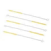 5Pcs 10"x5/16" Drinking Straw Cleaning Brush Nylon Cleaning Bottle Brush Yellow