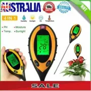 4 in1 Soil PH Meter Tester Digital Temperature Sunlight Fertility Hygrometer ZR