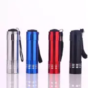 Aluminum Mini Flashlight 4PK Camping Hiking Hunting Fishing 9 LED/80 Lumens