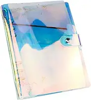 COHEALI Colorful PVC Notebook Cover with Ring Binder and Snap Button Closure for Travel Journals Diaries and Business Notebooks for DIY School Supplies