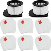 [LANROON] IZ862H Filter for Shark IZ862H Stratos Cordless Vacuum, Fit for Shark IZ562H UZ565H IZ540H IZ840 IZ800 Vacuum Part XPSMFIZ700and XFFKIZ700, 2 Pack HEPA Filter 6 Pack Foam & Felt Filter Kit