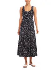 Karen Kane Floral Tiered Midi Dress