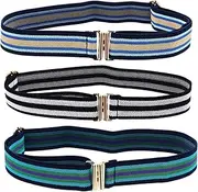 [KESYOO] 3pcs Kids Elastic Belt No Buckle Stretchy Waist Belt Adjustable Elastic No Buckle Belts for Kids Toddlers Teens Boys Girls