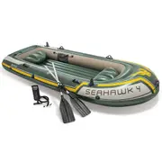 INTEX Seahawk 4 Set Inflatable Boat with Oars and Pump