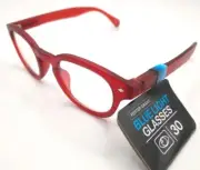 Foster Grant IZZY Red BLUE LIGHT 30 Computer Screen Digital Glasses 100% UV