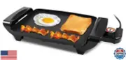 Elite Gourmet EGR-2722B Electric 10.5" x 8.5" Griddle, Cool-touch Handles Non