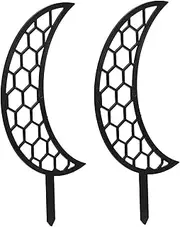 Toyvian 2pcs Plant Trellis Support Frame Moon Shaped Climbing Rack for Vines and Orchids Easy Installation Garden Decoration Durable Plant Holder for Balcony and Outdoor Use