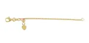 3" 14k 1.2mm ADJUSTABLE Wheat Yellow Gold Lobster Clasp Necklace Chain Extender