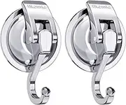 Heavy Duty Vacuum Suction Cup Hooks (2Pack) Specialized for Kitchen&Bathroom&Restroom Organization by iRomic