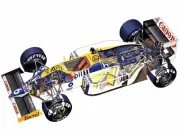 Cars formula one sport cutaway technical williams fw11 Desk Mat Stitched